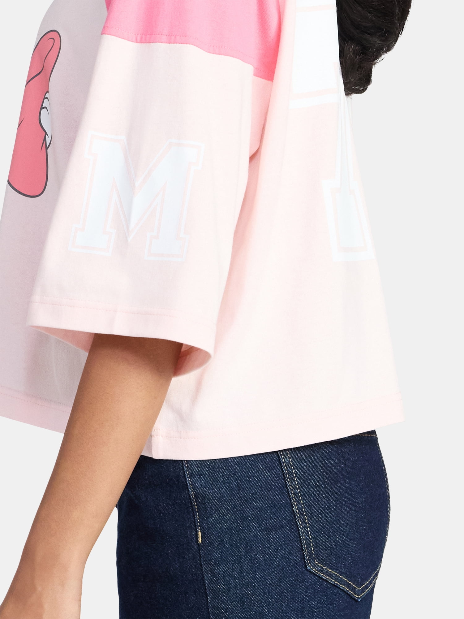 Marie the Cat Women's Varsity Graphic Tee with Elbow Sleeves, Sizes XXS-XXL