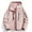 Pink, variant on Dolkfu Track Womens Winter Jacket Waterproof Hooded Windbreaker Zip Up Athtletic Windproof Jacket Womens Coat L
