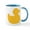 White/Blue Inside, variant on CafePress - Rubber Duck Mug - 11 oz Ceramic Mug - Novelty Coffee Tea Cup