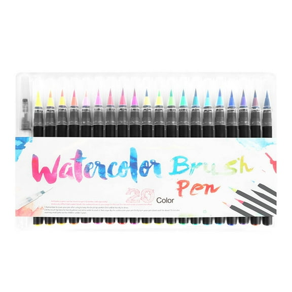 Watercolor Brush Pen with Flexible Soft Tip for Artists Painting Sketching Manga Calligraphy Water Brush Markers Ideal Watercolor Tool