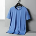 thumbnail image 5 of Men's Summer Loose Breathable Ice Silk Quick Drying Short Sleeve T-shirt, 5 of 9