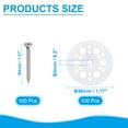 thumbnail image 2 of 46mm Plastic Washers, 100 Sets Plastic Insulation Washers Foam Board Fasteners Polypropylene Washer with Screws for Foam Insulation Board Fixing Insulation Pins Sound Proofing Wall, 2 of 7