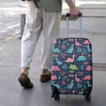 thumbnail image 3 of DarkBlue Cartoon Dinosaurs Explorer Pattern Luggage Cover Fashion Suitcase Cover Baggage Covers Fit 25-28 Inch Luggage (Go Travel), 3 of 5