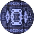 thumbnail image 1 of Ahgly Company Machine Washable Indoor Round Persian Blue Traditional Area Rugs, 6' Round, 1 of 4