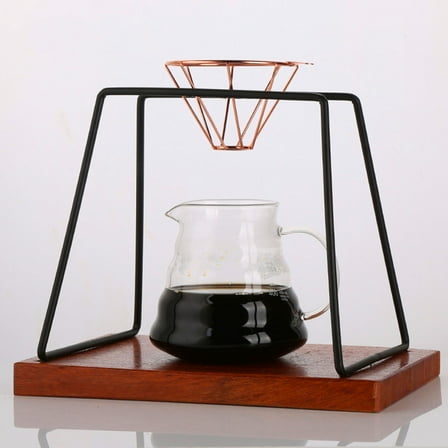 PAMINGONO Slow Drip Coffee Dripper 1Pcs Stainless Steel Funnel for Coffee Lovers in Rose Gold