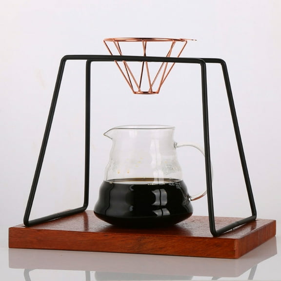 HEATSHAKING 1Pack Pour-Over Coffee Maker in 9.8*6.7Inch Size for Coffee Addicts in Rose Gold
