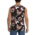 thumbnail image 4 of Goofa Butterfly Printed Men's Sleeveless T-Shirt - Athletic Gym Workout Tank Top for Men - Moisture-Wicking, UPF 30+ Quick-Dry Muscle Tee-X-Large, 4 of 8