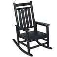 thumbnail image 5 of Llinc Store Wood-Texture Oversized Adirondack Rocking Chair, Outdoor Rocking Porch Chair for Adults, All Weather Resistant Porch Rocker for Lawn Garden, Black, 5 of 9