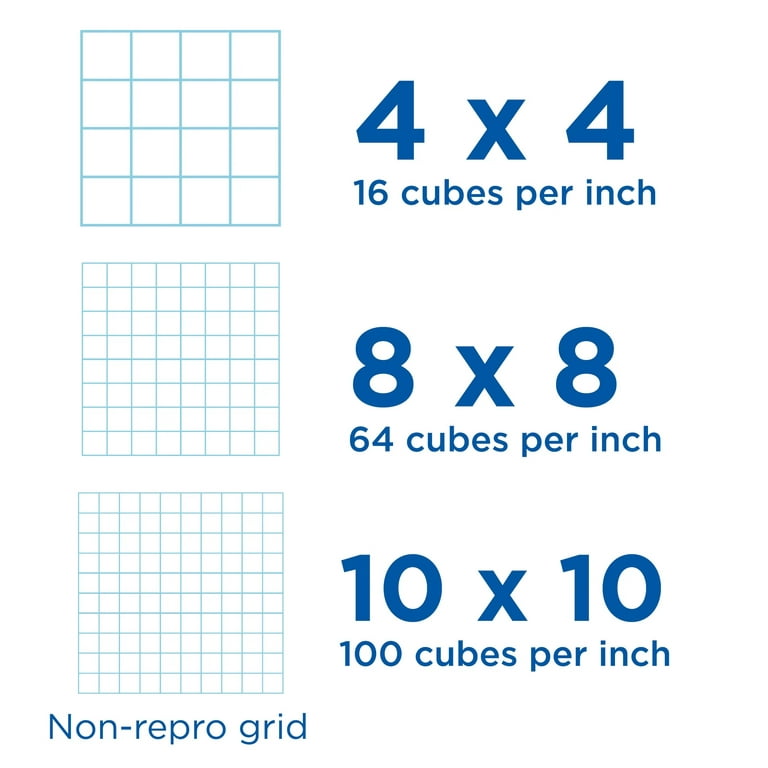 11X17 / Quadrille Grid Blueprint and Graph Paper (5 Pads, 50
