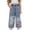 D Blue, variant on Girls Straight Leg Jeans, Cute Bow Elastic Waist Loose Fit Casual Denim Pants with Pockets Blue Size 3
