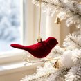 thumbnail image 5 of Leodye 1PCS Flocked Bird Shaped Christmas Hanging Ornaments, Delicate Lightweight Pendant for Xmas Tree Home Holiday Scene Decor -4.53IN, 5 of 6
