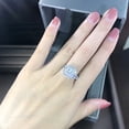 thumbnail image 5 of Princess Cut Simulated Diamond Ring Wedding Jewelry Electroplating Finish Individually Packed Metal Ring Metal, 5 of 5