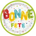 thumbnail image 1 of Unique's Bright Bonne Fete Round 7” Paper Plates 8ct, 1 of 3