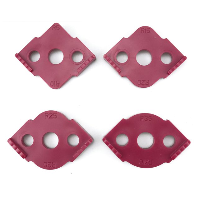 Guardoinrt Coin de Routeur Professionnel 4x Rouge Lisse 111x80x18mm 1Set