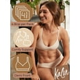 thumbnail image 2 of Kalon 4 Pack Women's Demi Wireless Padded Bralette Hook and Eye Bra Back, 2 of 9