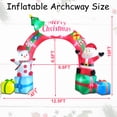 thumbnail image 3 of 12.5FT Christmas Inflatables Archway, Inflatable Santa Claus and Snowman Sitting on Gift Boxes, Christmas Arch Blow Up Yard Decorations and LED Lights Built-in for Party Indoor, Outside, Garden, Lawn, 3 of 8