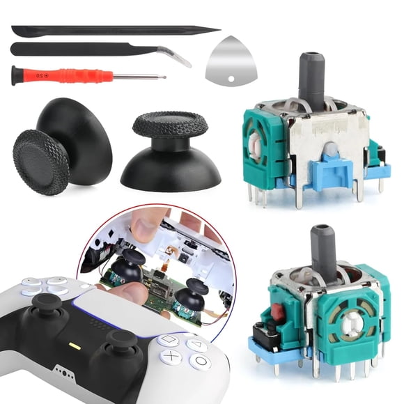 2 joysticks de repuesto para PlayStation 5 Mando de juego Joystick de repuesto Módulo de repuesto para palanca analógica Potenciómetro para PS5 Joystick Pieza de repuesto para palanca