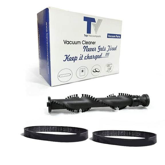 Replacement Part For Bissell Upright Cleanviwe Helix Model 82H1 13.5 Inch Roller Brush 2032448 With Free Style 7, 9, 10 Upright Flat Belts 3031120, 32074, 18-3111-00 (1Pack) For Models 6579, 65793