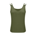 thumbnail image 4 of GUACER Camisoles for Women Solid Fashion Cotton Linen V Neck Double Spaghetti Strap Loose Tank Tops, 4 of 6