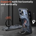 thumbnail image 6 of MYKOMI Magnetic Case for iPhone 17 Pro Max,Military Grade Protection Heavy Duty Shockproof with Rotating Ring Kickstand Case Cover for iPhone 17 Pro Max, 6 of 6