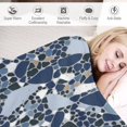 thumbnail image 4 of Manta de verano con diseño abstracto de mosaico de terrazo en azul marino y azul claro, cálida y ligera, con estampado floral geométrico moderno, de 76 x 101 cm, para sofá, cama, regalo de cumpleaños, 4 of 8