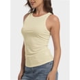 thumbnail image 6 of Women’s Ribbed Crop Tank Top – Crew Neck, Racerback, Sleeveless, Slim Fit, Summer Basic Size S-XL, 6 of 6