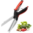 thumbnail image 1 of Clever Cutter 6 in 1 Kitchen Scissors Knife Food Cutter Chopper w/ Cutting Board, 1 of 5