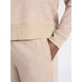 thumbnail image 4 of Joyspun Women's Fleece Long Sleeve Top and Straight Leg Pants Lounge Set, 2-Piece, Sizes XS-3X, 4 of 4