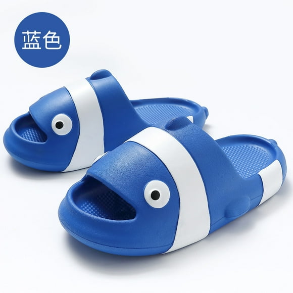 New 2024 Soft Cartoon Shark Slippers Eva Couples Indoor Bathroom Slipper Cute Fish Summer Shoes Female Male Home Floor Slides