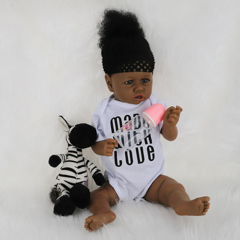 Yuedong 22Inch 55.88cm Reborn Baby Doll Brown Simulation Silicon
