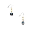 thumbnail image 2 of Delight Jewelry Silvertone Hot Blue Dots on Black Spinner Gold Tone Infinity French Earrings, 2 of 4