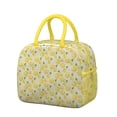 thumbnail image 1 of Modern Lemon Print Lunch Bag Fresh Yellow Fruit Pattern Portable Insulated Cooler Tote for School, 1 of 6