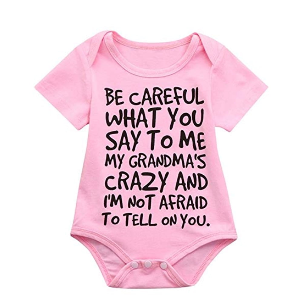 Newborn Infant Kids Baby Boys Girls Printing Romper Jumpsuit Outfits Clothes