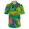thumbnail image 1 of Camisas Para Hombre Talla Extra La tendencia de la moda de verano es genial para combinar con camisas de manga corta estampadas en verde (Red, 3XL), 1 of 4