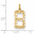 thumbnail image 2 of 14K Yellow Gold 14ky Casted Large Diamond Cut Number 8 Charm, 2 of 2
