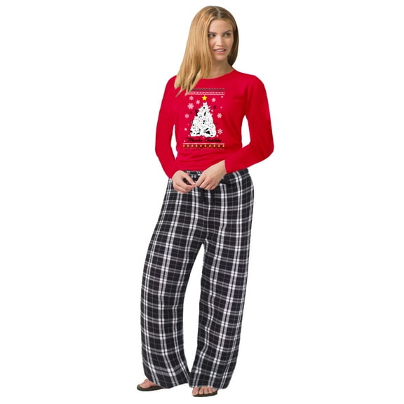 Awkward Styles Family Christmas Pajamas for Women Meowee Cat Xmas Tree Xmas Women Sleepwear Pajamas Set Ladies Pajama Sets