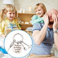 thumbnail image 2 of Fdelink Key Chain Fathers Day Gifts Keychain for Dad Gift - Thank You for Helping Me Build My Life Silver, 2 of 2