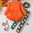 thumbnail image 6 of NOLDARES Toddler Clothes for Baby Girls Cute Print Long Sleeve Sweatshirt Pants Girls Warm Fall Winter Outfits Set(Red,6-7 Y), 6 of 6