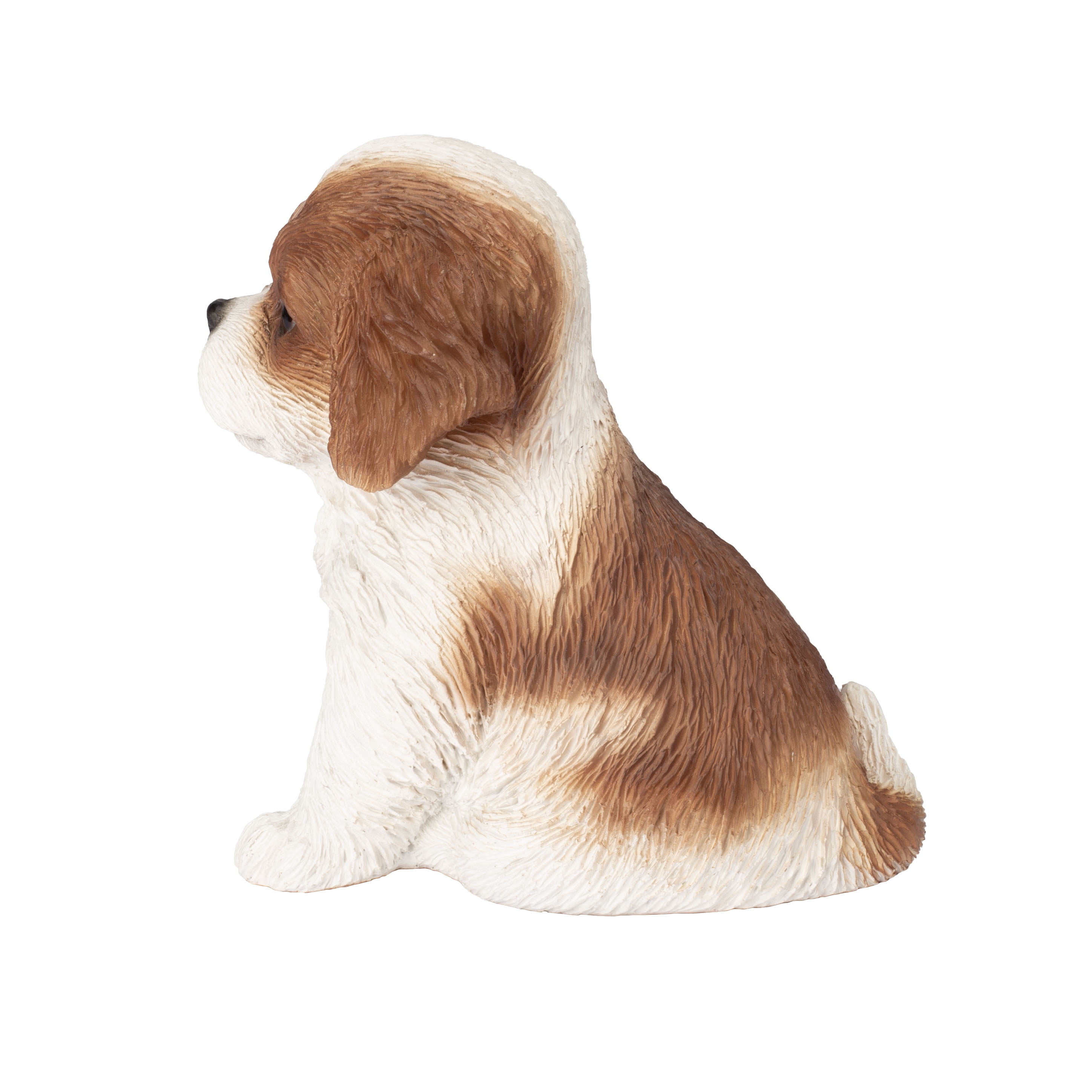 SOREAL Brown King Charles Decorative Puppy Figurine for Home & Garden Décor, Handpainted Polyresin Dog Statue, Realistic Design | Gift for Dog Lovers | Weather-Resistant Indoor/Outdoor Decor