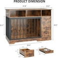 thumbnail image 2 of Garvee 48" Large Dog Crate Furniture, Farmhouse Dog Kennel with Built-in Dog Bowl, 3 Drawers & Open Shelves, Heavy-Duty Wooden Dog Crate Table for Medium & Small Dogs, Indoor Pet Furniture, Brown, 2 of 8