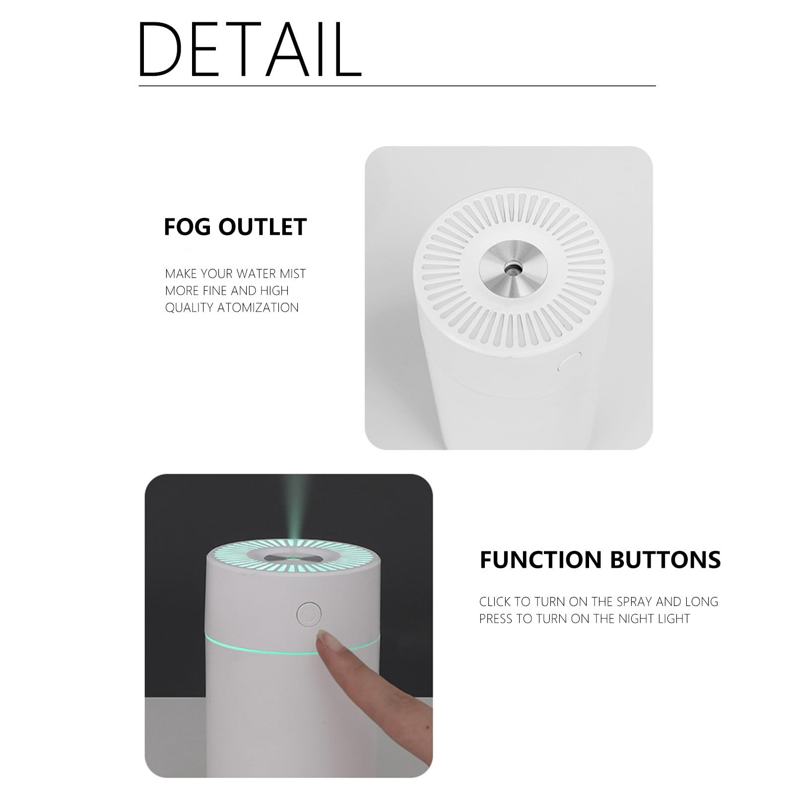 Uandlove Small Humidifiers for Bedroom Humidifiers For Bedroom Portable Mini Desk Humidifier With 2 Mist Modes Cool Mist Humidifier For Home Plant And Baby Nursery Quiet Humidifier Black