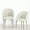 White, variant on Set of 2 Fabric Side Chair, Mid-Century Modern Fabric Dining Chairs with Metal Frame (Champagne)