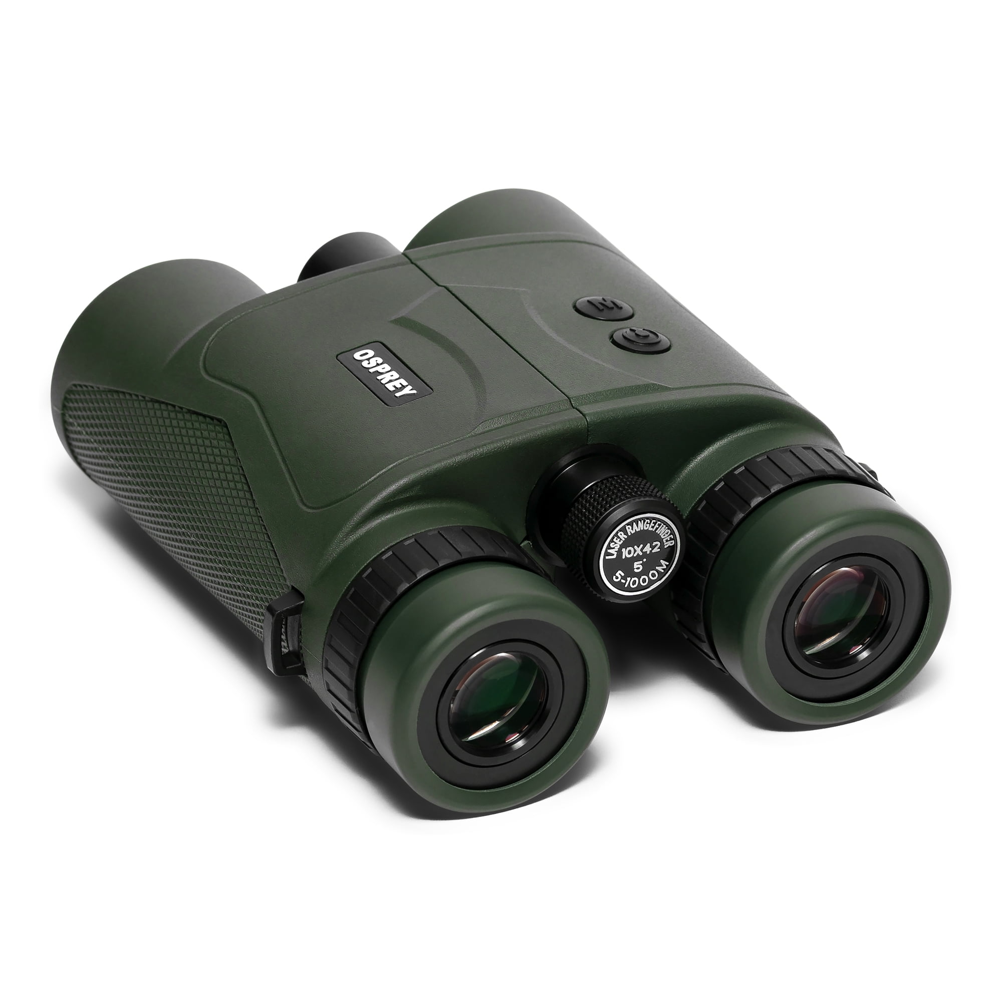 Osprey Global BIN-OSP-10x42LRF: 10x42mm Fixed Power Binoculars: Black/Green Design with Built-in Laser Rangefinder, Up to 800 Yards Range