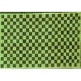 thumbnail image 1 of Ahgly Company Indoor Rectangle Checkered Turquoise Blue Modern Area Rugs, 6' x 9', 1 of 4