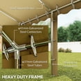 thumbnail image 4 of Outsunny 20' x 40' Heavy Duty Party Tent, Galvanized Outdoor Canopy Tent with Removable Sidewalls, 12 Windows and 2 Doors, Brown, 4 of 10