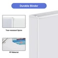 thumbnail image 5 of Comix Economy 2 inch One-Tag 3 Ring Binders, 2" Slant D-Ring Binder Holds 540 Sheets Paper, 6-Pack White, 5 of 8