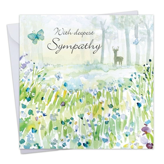 Twizler Sympathy Card - Meadow - Thinking of You Greeting Card - Sorry for Your Loss Condolence Card