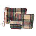thumbnail image 2 of Women Stylish Makeup Clutch Pouch Cosmetic Bag Coin Purse Card Holder Multi-use Case - Sold per 1 Piece (Clutch/Large, Tartan Beige), 2 of 2