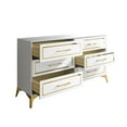 thumbnail image 6 of Castle Place Glam 6-Drawers Dresser, White, 6 of 8