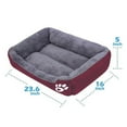 thumbnail image 3 of PinkSheep Dog Bed Washable Pet Cat Beds for Small Puppy Medium Dogs Cats, Wine Red, 3 of 10